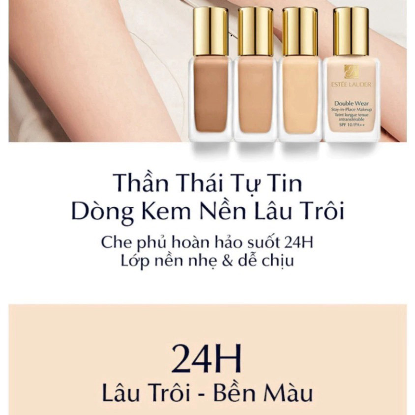 Kem Nền Estee Lauder Double Wear Stay-in-Place Makeup, PA++ Lớp Nền Hoàn Hảo cho bề mặt da căng mịn đẹp rạng rỡ