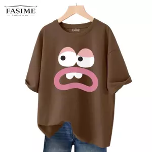Áo Thun UNISEX Form Rộng In Hình Mặt Cười Cotton Dày, Mềm, Giãn 2C, định lượng 250g FASIME STORE