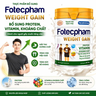 Sữa Fotecpham Weight Gain - Hỗ Trợ Tăng Cân, Bổ Sung Dinh Dưỡng Cho Người Gầy (Hộp 400g/900g)