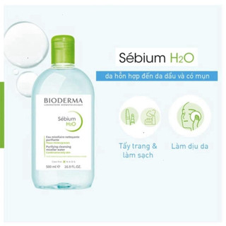 [ TEM PHỤ CTY ] Nước Tẩy trang Bioderma Sensibio + Sebium H2O Sạch Sâu, Dịu Nhẹ Cho Da Nhạy Cảm, Da Dầu 100ml 500ml