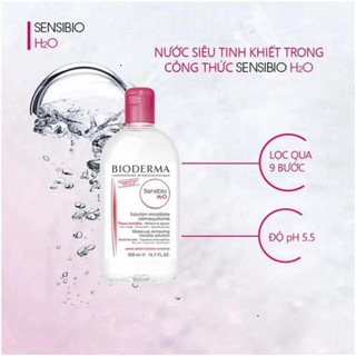 [ TEM PHỤ CTY ] Nước Tẩy trang Bioderma Sensibio + Sebium H2O Sạch Sâu, Dịu Nhẹ Cho Da Nhạy Cảm, Da Dầu 100ml 500ml