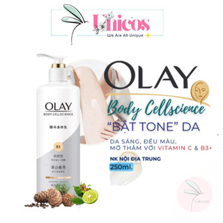 [ TEM PHỤ CTY ] Dưỡng Thể OLAY Body B3 Vitamin C Optic Glow Radiance Cấp Ẩm Sáng Da Bật Tone