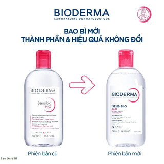 [ TEM PHỤ CTY ] Bioderma Sensibio H2O 500ml - Nước Tẩy Trang Cho Da Nhạy Cảm Dịu Nhẹ