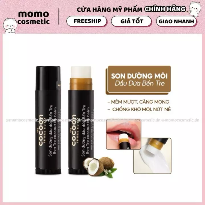 Son dưỡng dầu dừa Bến Tre Cocoon Coconut Lip Balm