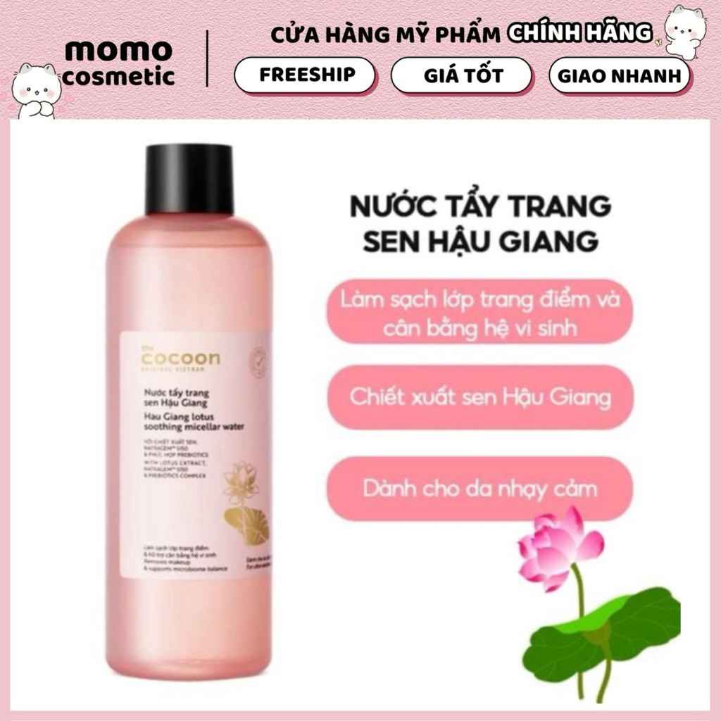 Nước tẩy trang Cocoon Sen Hậu Giang 500ml