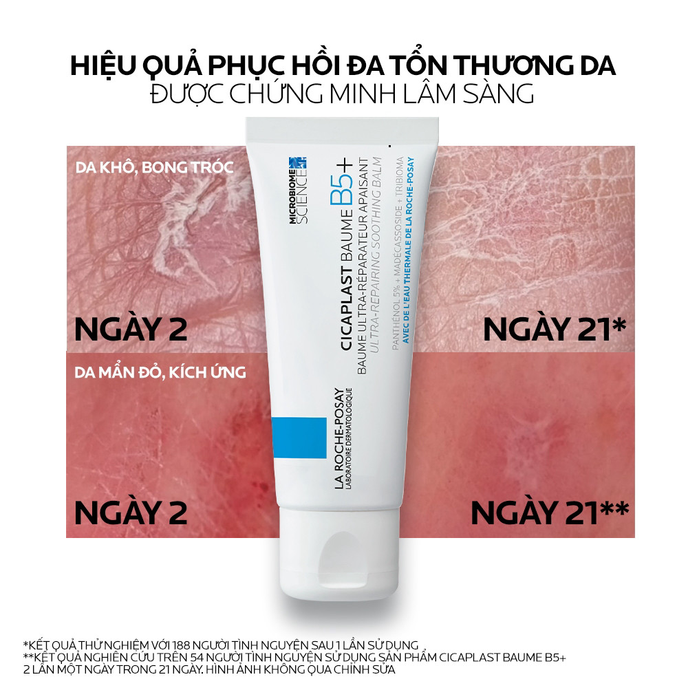 Kem dưỡng ẩm & phục hồi đa năng La Roche-Posay Cicaplast Baume B5+ giúp phục hồi da sau 1 lần sử dụng - phiên bản 40ml