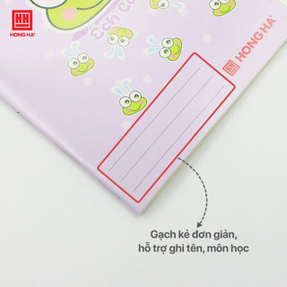 Vở ô ly Hồng Hà Ếch Cốm 80 trang 100gsm, tập học sinh - 0600