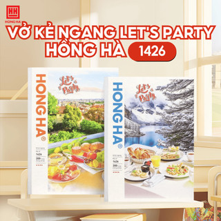 Vở kẻ ngang Hồng Hà Let's Party 200 trang, mã 1426