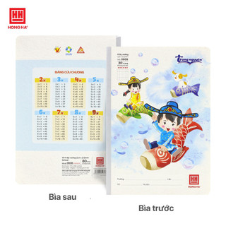 Vở học sinh 4 ô ly 80 trang Hồng Hà School Trạng Nguyên mã 0608