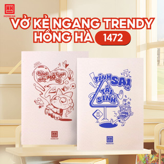 Vở học sinh kẻ ngang Hồng Hà Study Trendy 72 trang, mã 1472