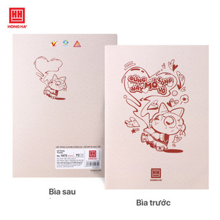 Vở học sinh kẻ ngang Hồng Hà Study Trendy 72 trang, mã 1472