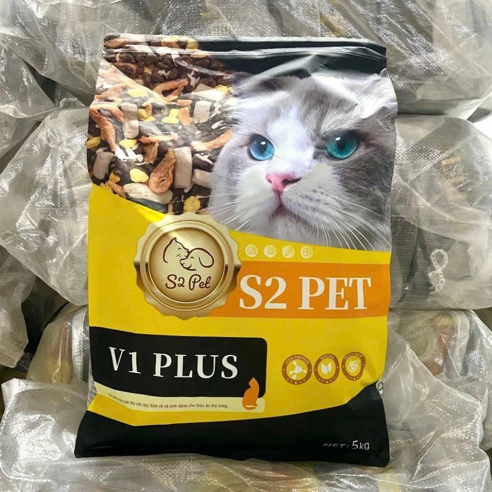 Hạt Cho Mèo S2PET V1/V2/V3 Túi 5kg Siêu Topping, Bổ Xung Dinh Dưỡng Cho Mèo Biếng Ăn