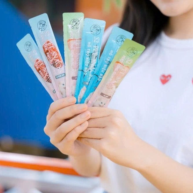 [Combo 50] Súp Thưởng Cho Mèo S2PET 15g Thịt Tươi Nguyên Chất, Bổ Sung Vitamin, Không Chất Bảo Quản
