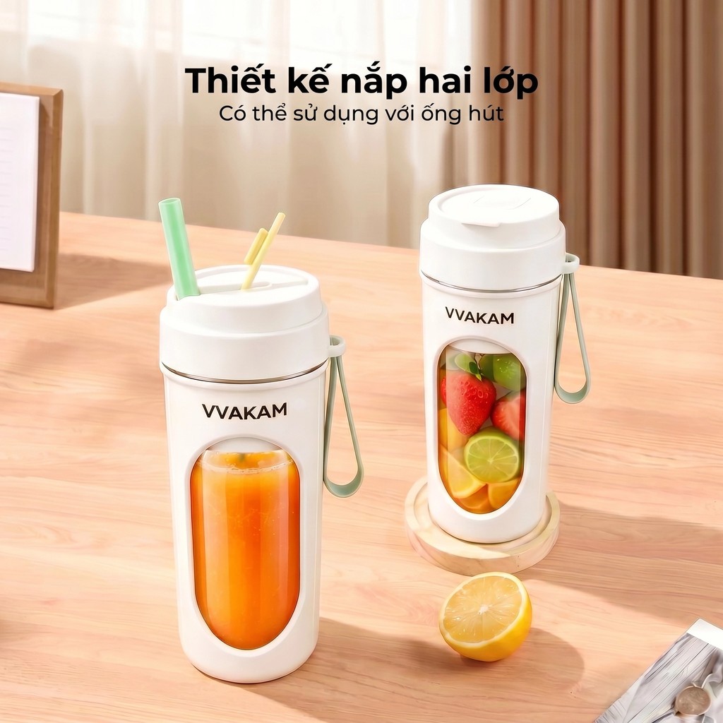 VVAKAM Máy xay sinh tố cầm tay juicer 450ML 12 Lưỡi 304 Dao Dung cầm tay máy ép trái cây máy ép hoa quả