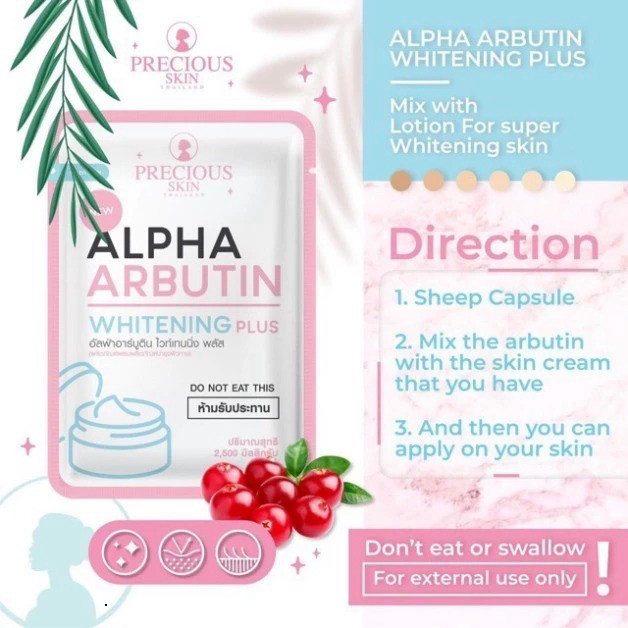 [Chuẩn Thái] Vỉ 10 Viên Bột Kích Trắng Và Dưỡng Trắng Da Olay B3 Alpha Arbutin Whitening Plus Precious Skin Thái Lan