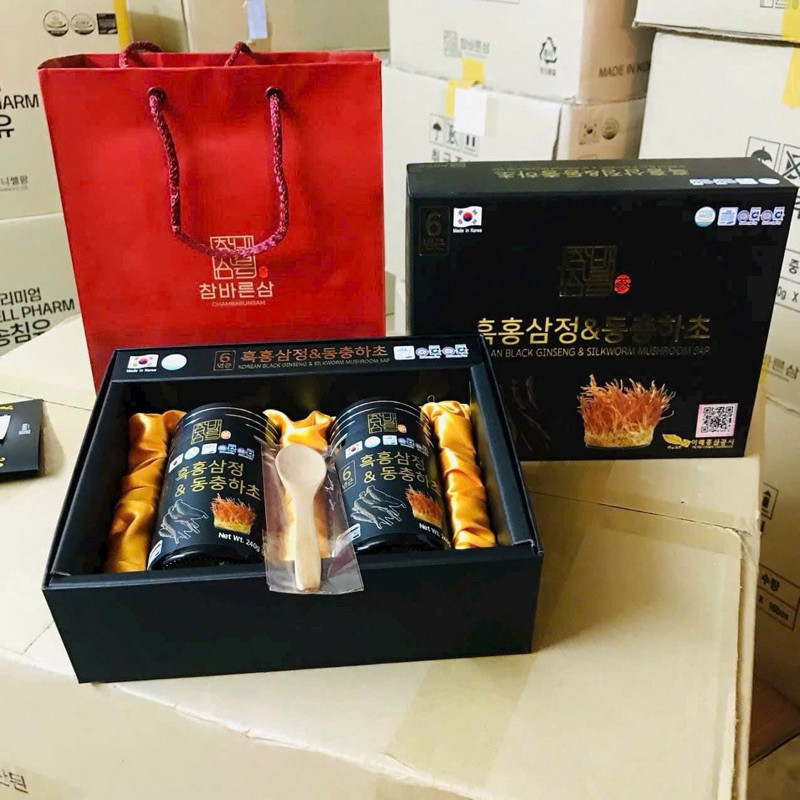 Hộp 2 lọ cao hắc sâm đông trùng hạ thảo nội địa Hàn Quốc 240g