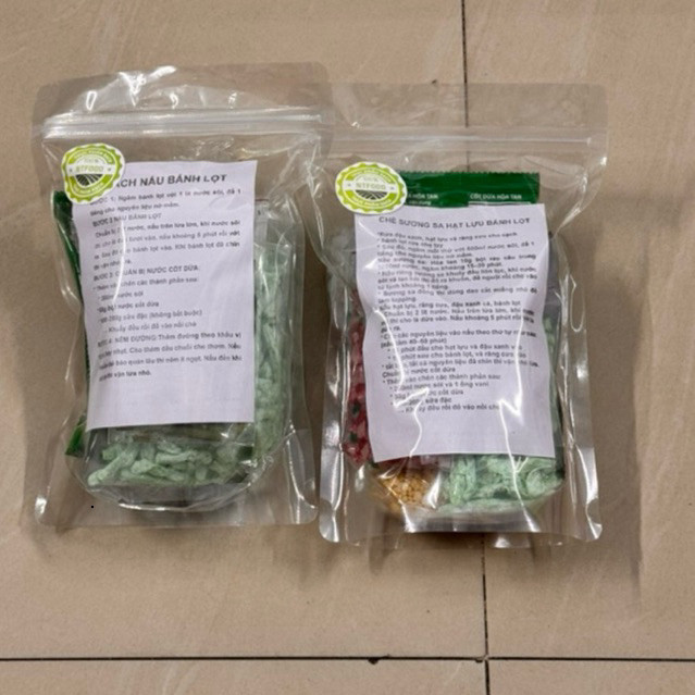 Sét chè sương sa hạt lựu - bánh lọt NTFOOD