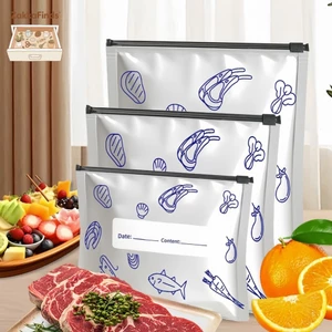 Túi Zip bạc cao cấp – Chất liệu nhôm titan, khoá tiện lợi, tái sử dụng – Bảo quản thực phẩm tươi sống, thịt cá ngăn đá,