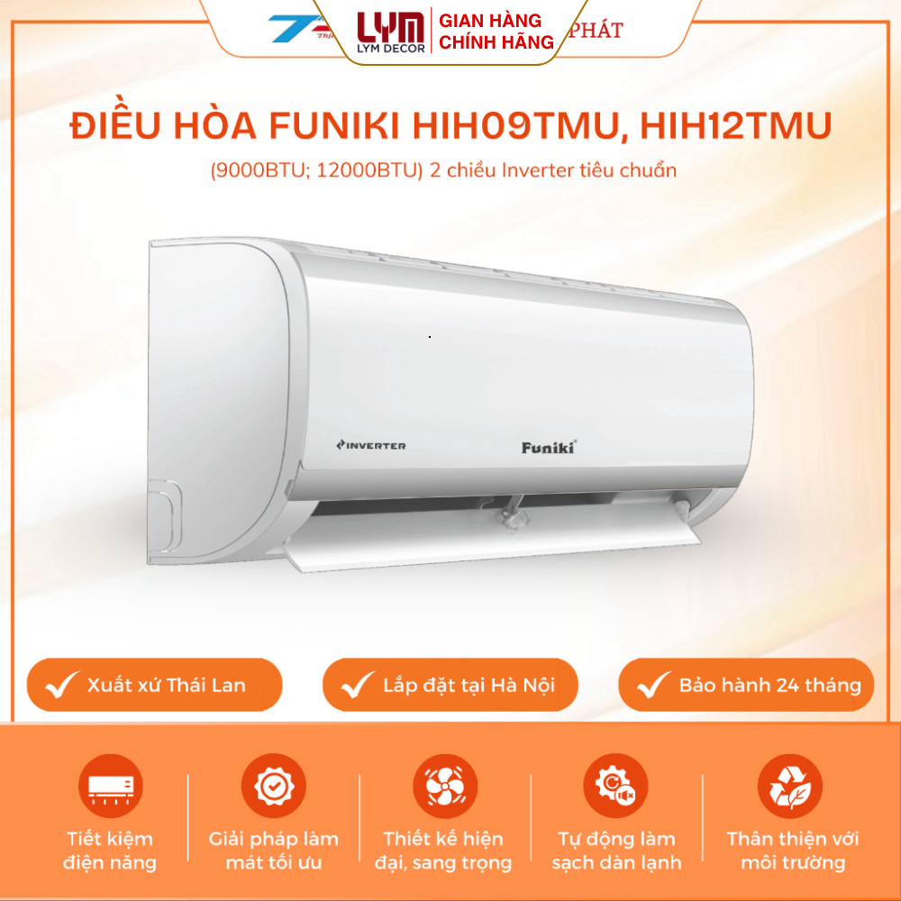 Điều Hòa Funiki Inverter 2 Chiều HIH09TMU / HIH12TMU 9000-12000BTU Gas ...