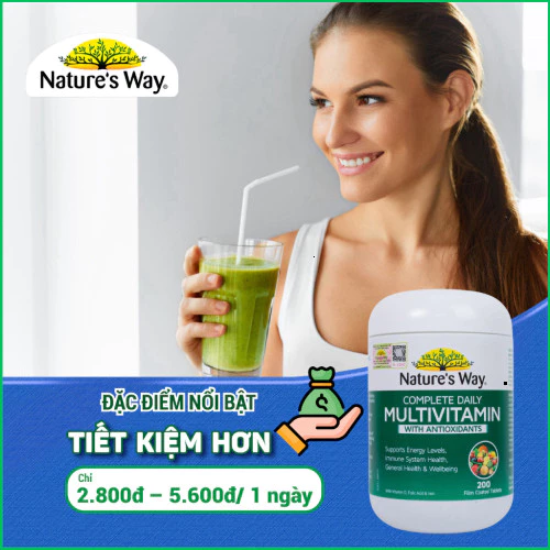 Chính hãng - Vitamin Tổng Hợp Nature’s Way Complete Daily - Hộp 200 Viên, Hỗ Trợ Cung Cấp Vitamin Và Khoáng Chất