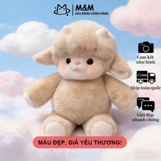 Gấu Bông Bộ Chạy Chạy – heo con thơm Puff Yellow & cừu nhỏ bông mềm, giao hàng từ kho Hà Nội
