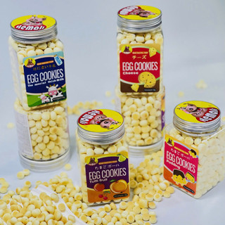 Bánh trứng ăn dặm Hemali hũ 130g cho bé từ 8 tháng - Bánh tan tập nhai nhiều vị - Minizon Kids
