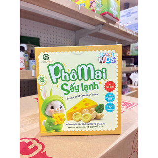 Phô mai sấy lạnh SmartKids 18g cho bé từ 8 tháng - Snack phô mai tan nhanh giàu Canxi - Minizon Kids