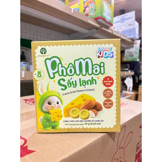 Phô mai sấy lạnh SmartKids 18g cho bé từ 8 tháng - Snack phô mai tan nhanh giàu Canxi - Minizon Kids