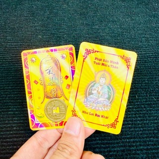 Lá Kim Quang Trợ Lộc Phật Bản Mệnh Của 12 Con Giáp Phong Thủy Để Ví Bóp , Khơi Tài Vận