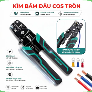 Kìm bấm đầu cos và tuốt dây điện nhỏ gọn tiện dụng