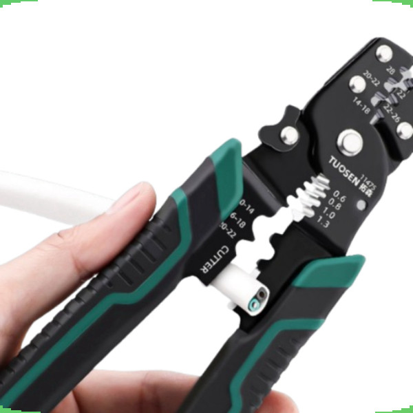 Kìm bấm đầu cos và tuốt dây điện nhỏ gọn tiện dụng