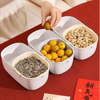 [HOT] Hộp Đựng Đồ Ăn Vặt 2 Lớp LEMON Tết 2026,Rổ Đựng Trái Cây,Hướng Dương Nhỏ Gọn 2 Tầng,Thoát Nước 5602