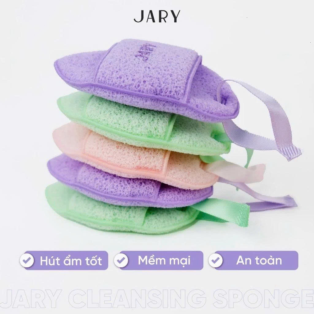 Miếng Rửa Mặt Bọt Biển Jary Cleansing Sponge (1 Cái)