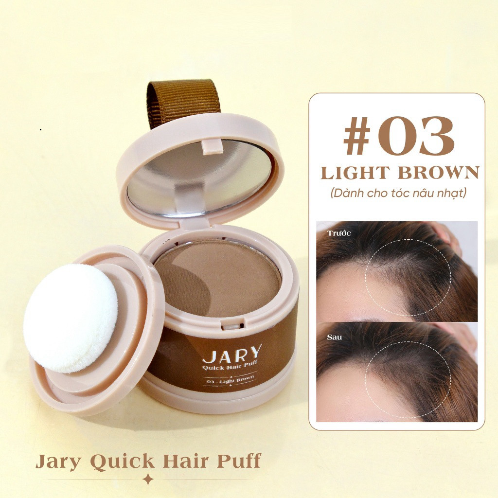 Phấn Chấm Hói Tóc Jary Quick Hair Puff Che Khuyết Điểm Phủ Hói Chân Tóc 4g