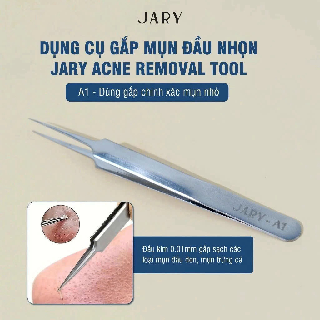 Dụng Cụ Nặn Mụn Bằng Thép Không Gỉ - Nhíp Gắp Mụn, Cây Nặn Mụn Jary Acne Removal Tool
