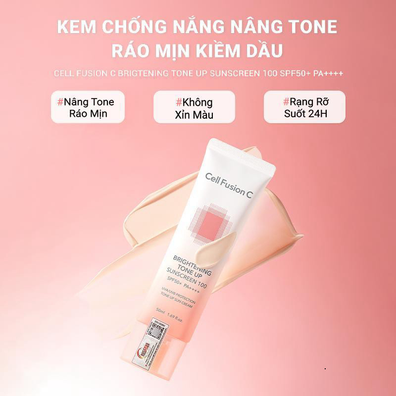 [CELL] [35ML] Kem Chống Nắng Nâng Tone Cell Fusion C Brightening Tone Up Sunscreen 100 SPF50+ PA++++ 35ML
