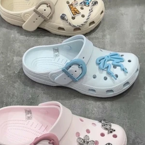 Dép Crocs Buckle màu Xanh Dương pastel quai mới đế chống trượt êm chân cực xinh
