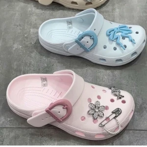 Dép Crocs màu Hồng pastel quai mới đế chống trượt êm chân cực xinh