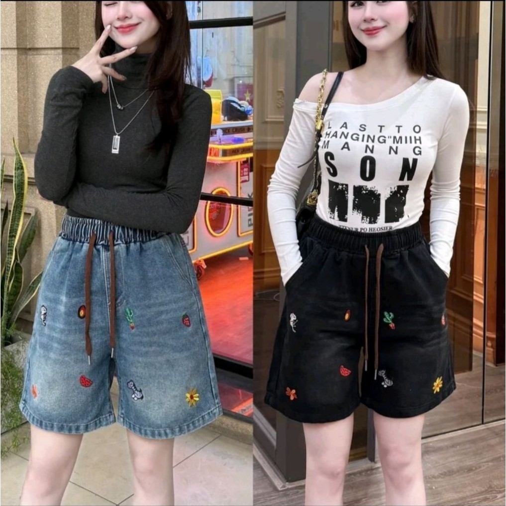 Quần Ngố Thêu Nhiều Hình Xinh Sắn Cho Nữ 38-75kg - Thiết Kế Linh Hoạt & Thoải Mái - Phong Cách Thời Trang Hàng Ngày