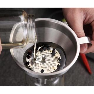 Phễu Inox 304 Có Lưới Lọc Cặn Miệng Rộng | Phễu Chiết Rót Dầu Rượu Nước Có Tay Cầm