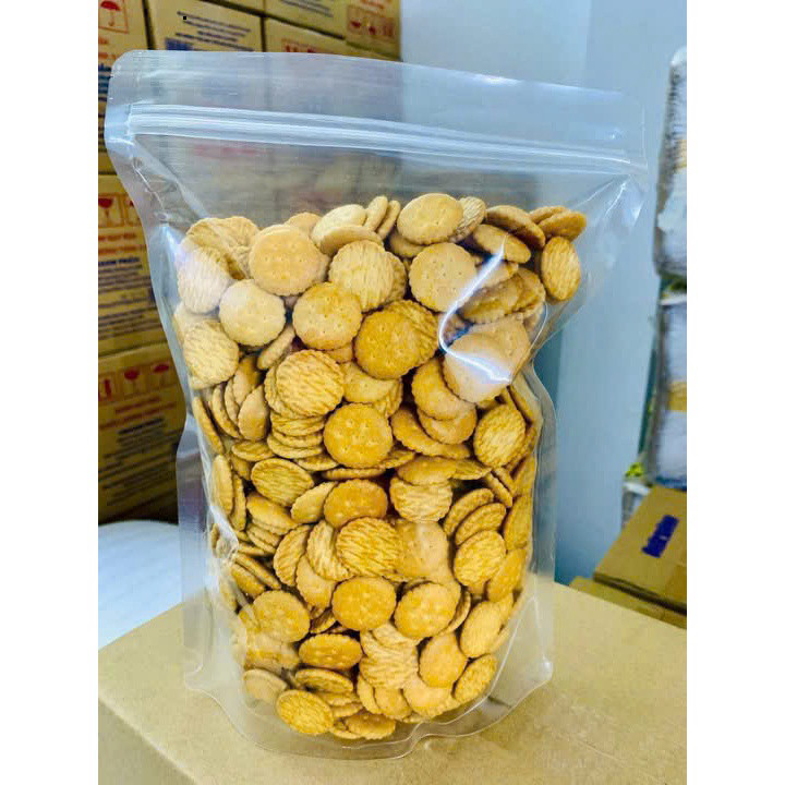 1 Kí Bánh Quy Mặn Liên Hưng Mix 4 Loại: Quy Đũa, Quy Cá, Quy Đồng Tiền, Quy Chữ,Mổi túi 250gr x4 túi (Date mới)