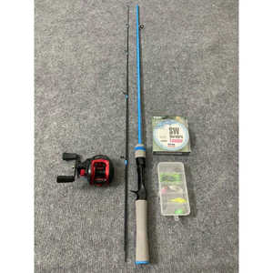 CONBO LURE UL XANH LÁ KÈM MÁY NGANG VÀ HỘP MỒI VÀ DÂY DÙ plkjgg plijgtrr