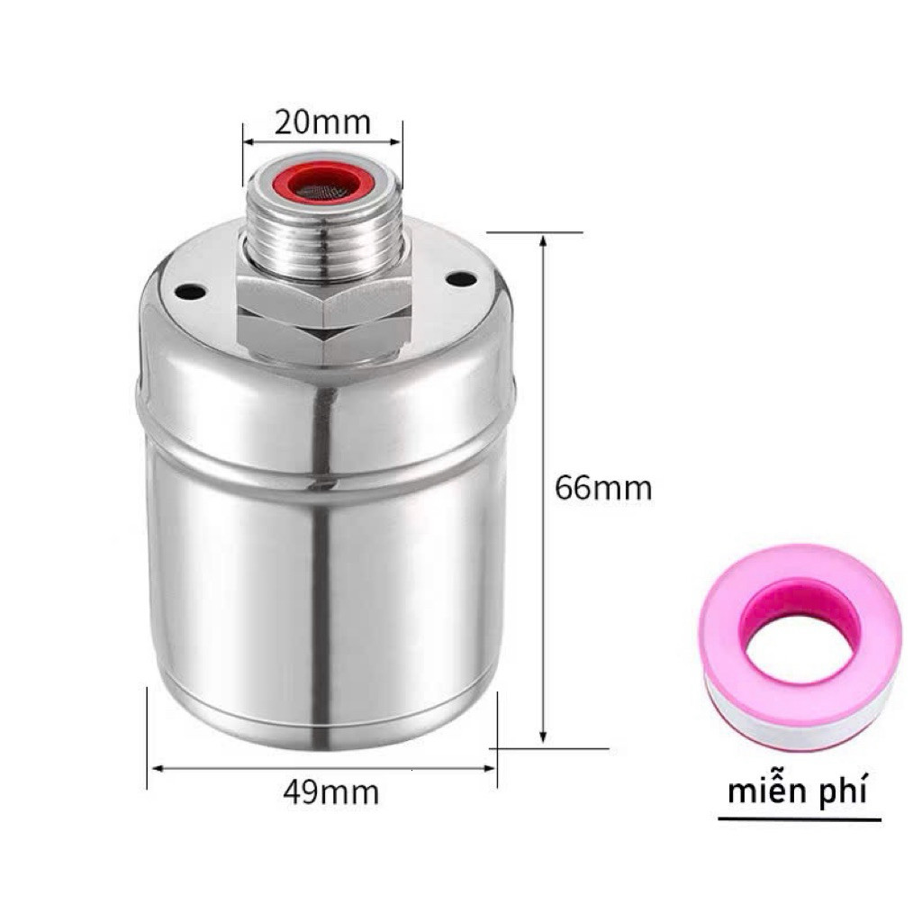phao Nước Chống Tràn Tự Động, Van Cơ Nước Mini Tự Ngắt Khi Đầy, Điều Chỉnh Mực Nước, Chất Liệu Inox 304 Bền Đẹp Không 02