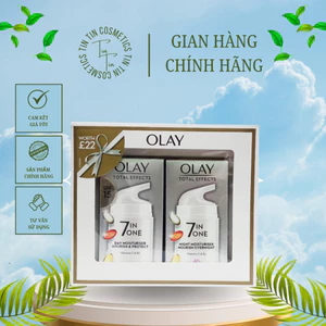 SET KEM DƯỠNG OLAY TOTAL EFFECTS 7 IN 1 NGÀY VÀ ĐÊM DƯỠNG TRẮNG, CHỐNG LÃO HÓA, MỊN DA
