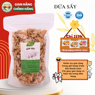 Dừa sấy đường giòn lát mỏng - Túi zip - ăn vặt, làm toping tăng hương vị