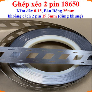 [Ưu đãi] (2 mét) Kẽm hàn pin 18650 xéo ( pin ghép sát hoặc dùng khung pin )