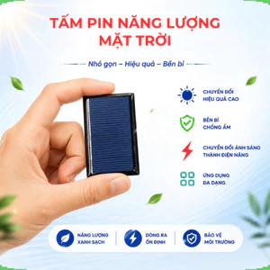 Tấm pin năng lượng mặt trời nhỏ, Solar panel mini, 1V-6V, chạy motor, led…