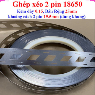 [Giá sỉ] (2M) Kẽm hàn pin 18650 xéo ( pin ghép sát hoặc dùng khung pin )