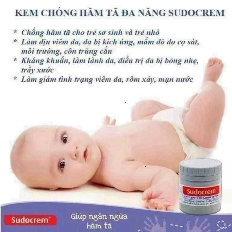 Kem hăm tã SudoCrem UK cho bé 60g/125g, kem hăm cho bé sơ sinh hiệu quả cho bé yêu của ban
