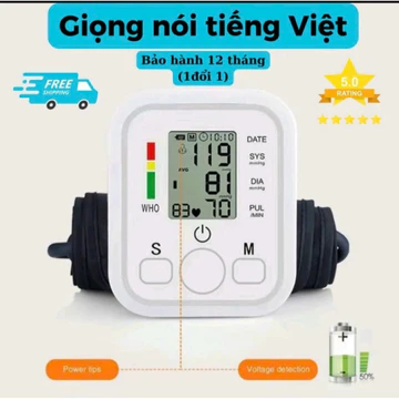Máy Đo Huyết Áp tại nhà, Đo bắp tay, có giọng nói thông báo kết quả tiếng Việt